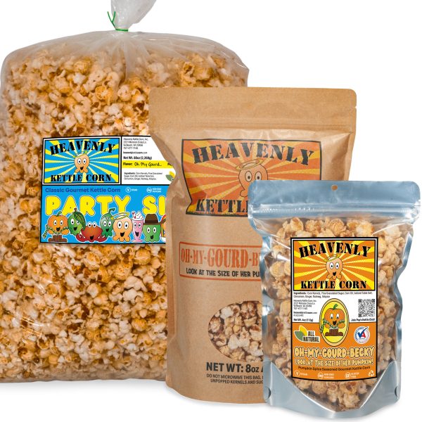 Tangle of Lime Kettle Corn Fun, Family, and Party Size bags.