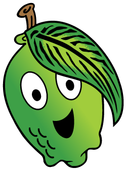 Lime Heavenly Kettle Corn - All Natural, Gourmet, Tangle of Lime kettle corn mascot - Clyde