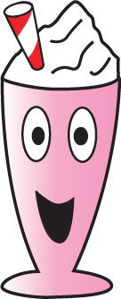 Strawberry-Shake Heavenly Kettle Corn - Fun Flavor, Gourmet, Strawberry Shake kettle corn mascot.