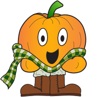 Heavenly Kettle Corn - All Natural, Gourmet, Oh My Gourd, Look at the Size of Her Pumpkin Mascot - Punky