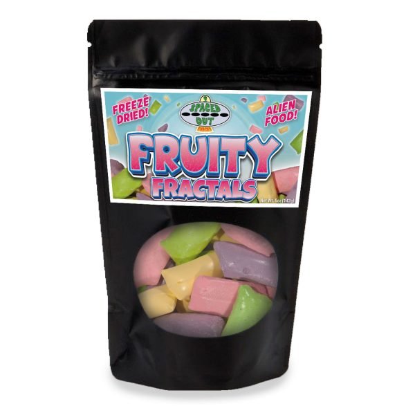 Spaced Out Snacks - Fruity Fractals Freeze Dried Candy - Front Package