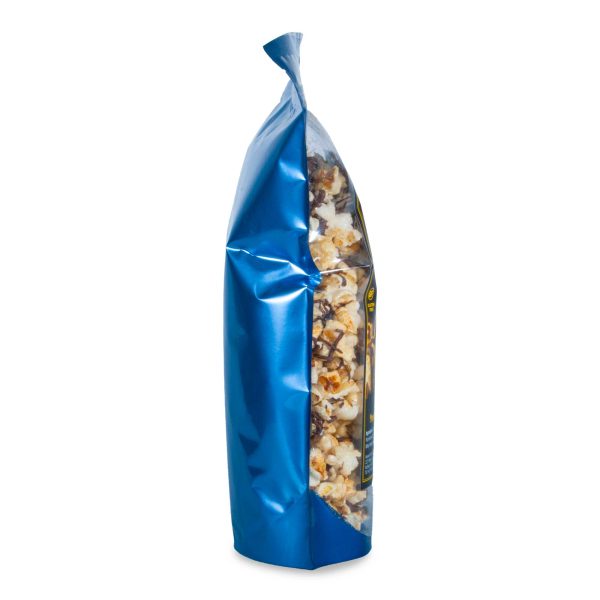 CS-MLK-26-4 Milk Chocolate Swirled Kettle Corn by Heavenly Kettle Corn - Side