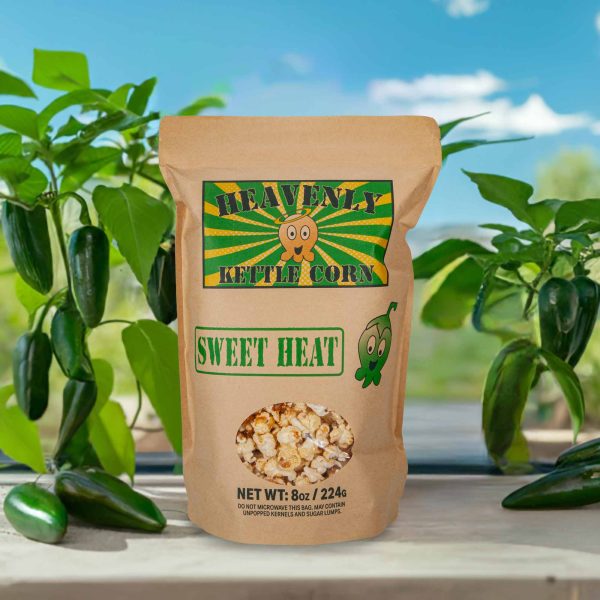 B07BMGZ14W.PT02 Sweet Heat kettle corn Family Size bag, front jalapeno view.
