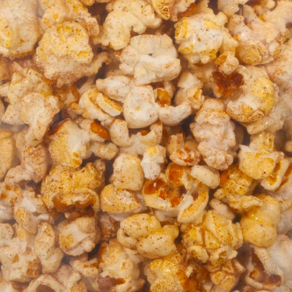 B0DWMHH549.PT01 Oh My Gourd Becky, Look At The Size of Her Pumpkin! gourmet pumpkin spice kettle corn Family size bag, close up view.