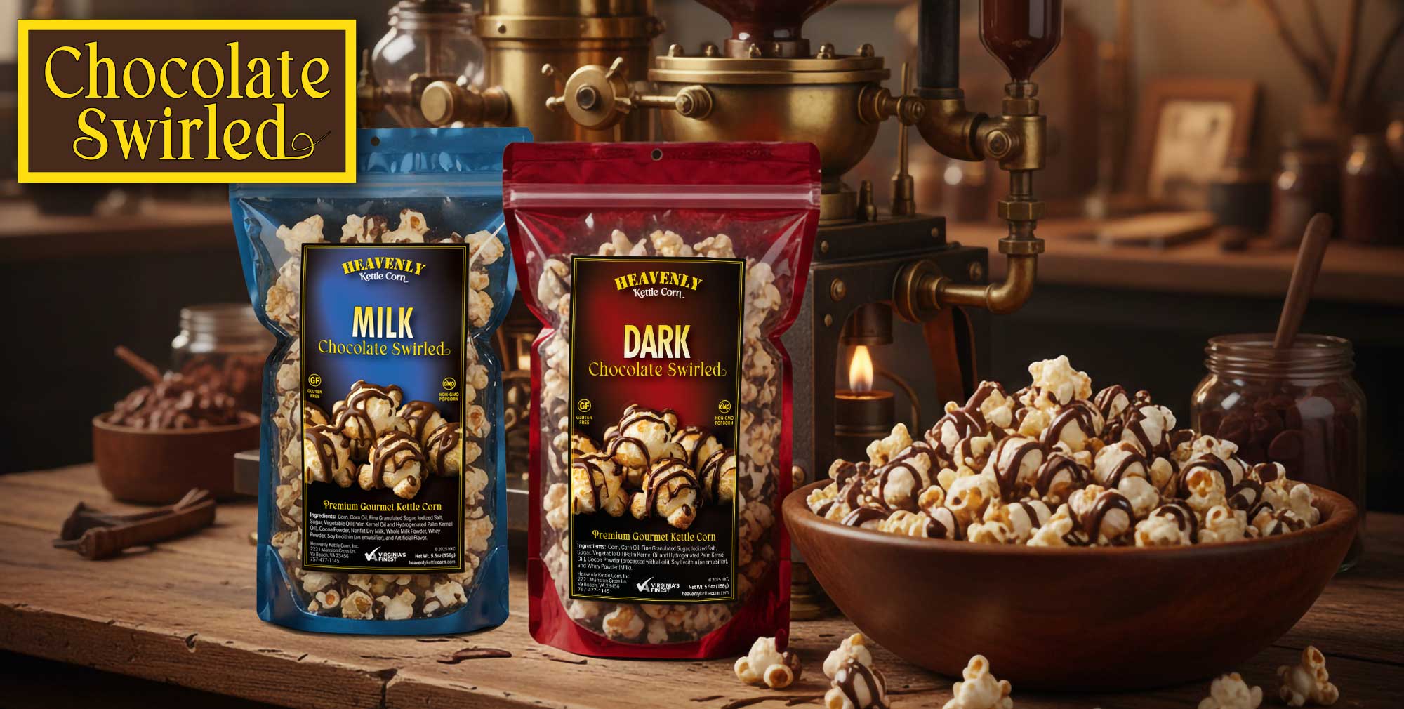 CS-26-Hero-1 Chocolate Swirled Kettle Corn made by Heavenly Kettle Corn